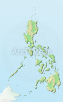 Philippines, shaded relief map.